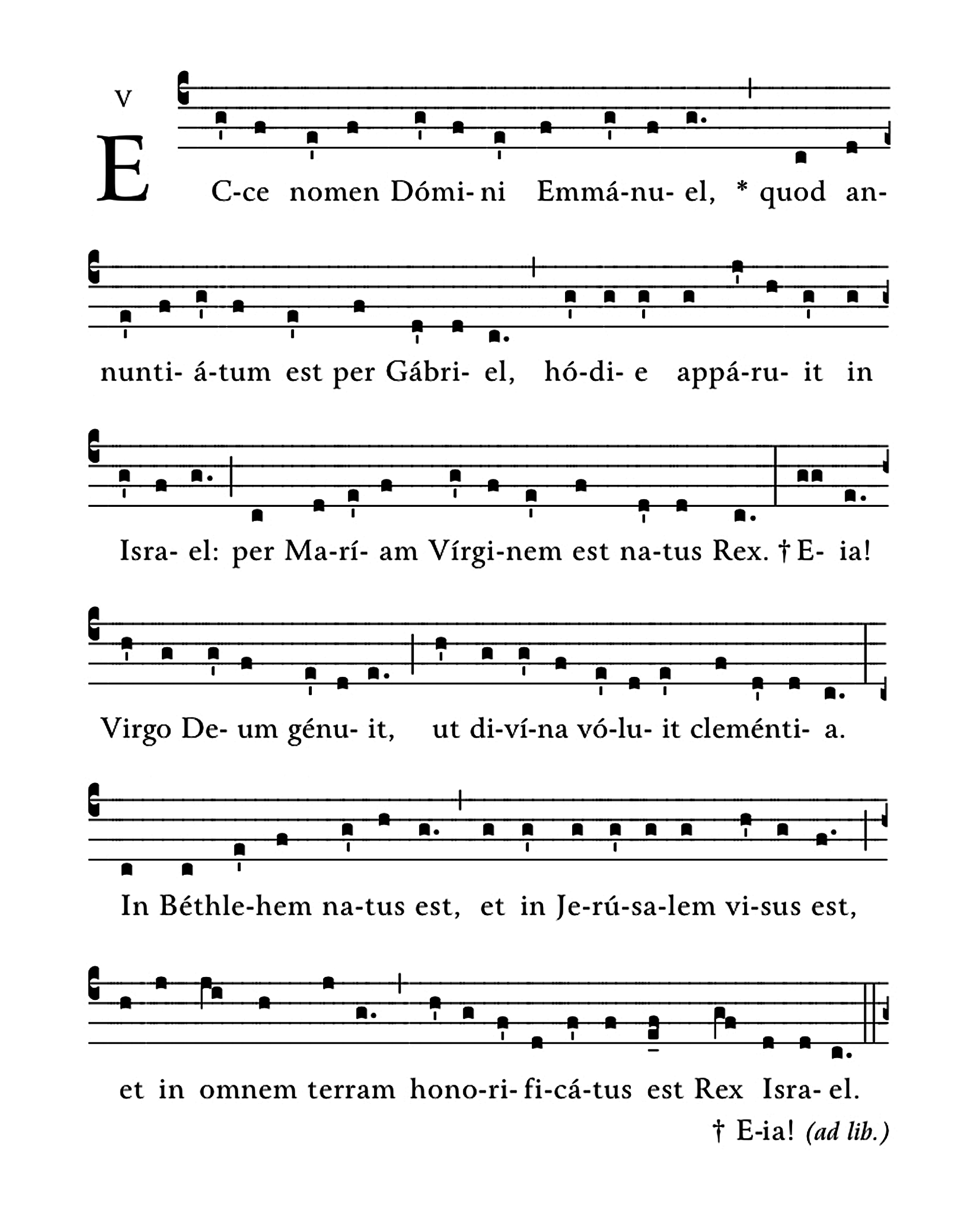 Ecce Nomen Domini - notation