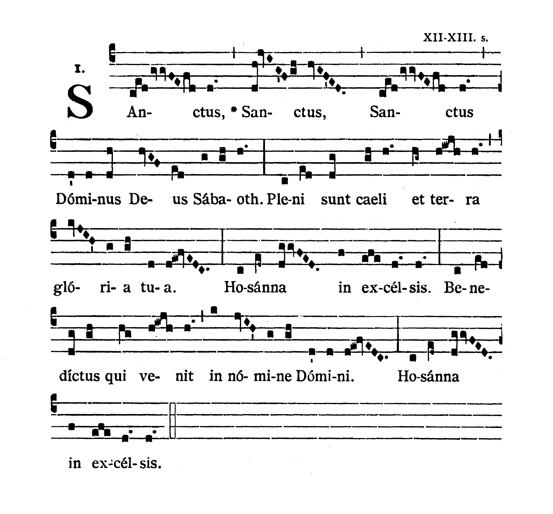 Missa II (Kyrie fons bonitatis) - Sanctus