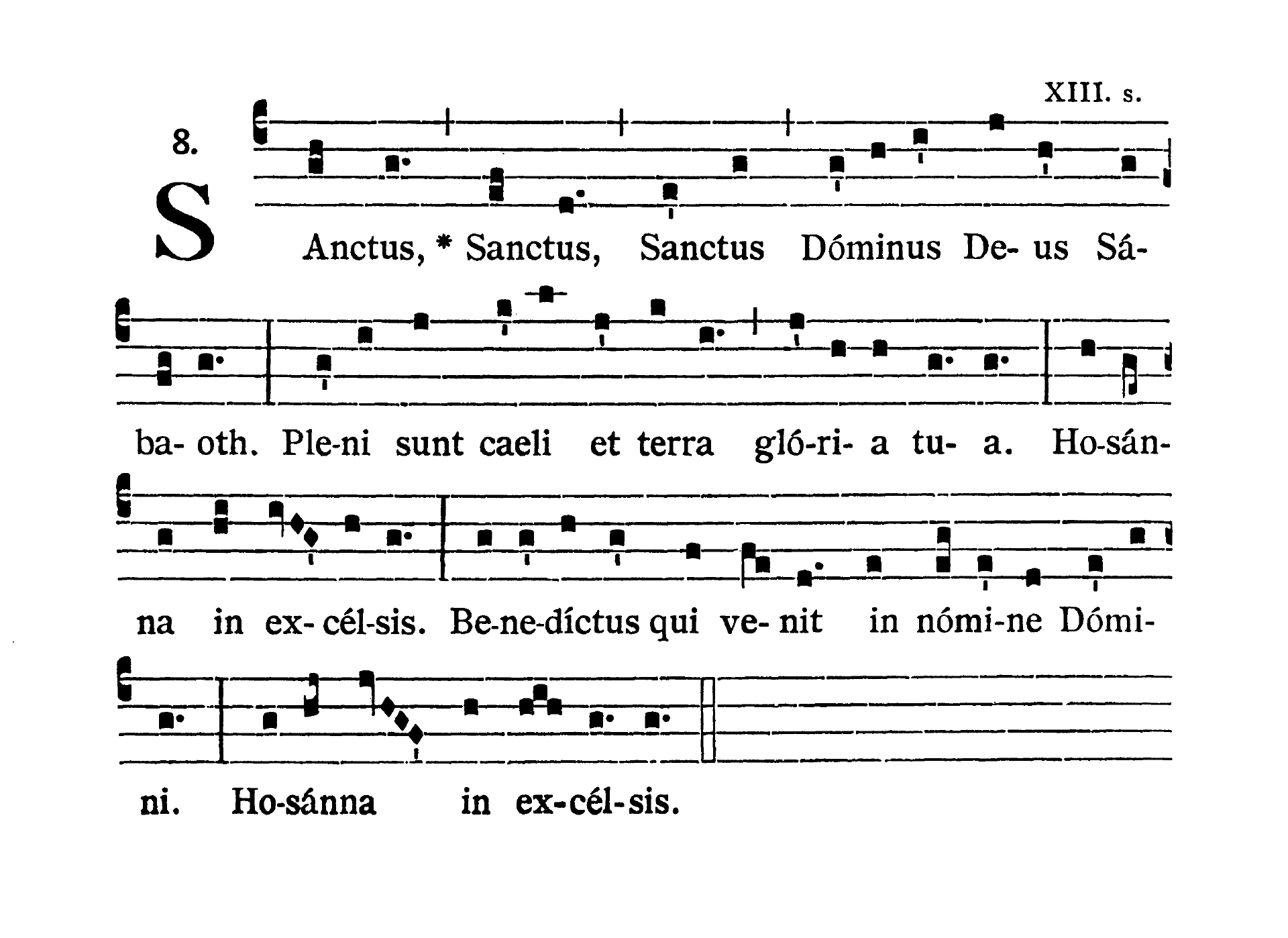 Missa XIII (Stelliferi Conditor orbis) - Sanctus