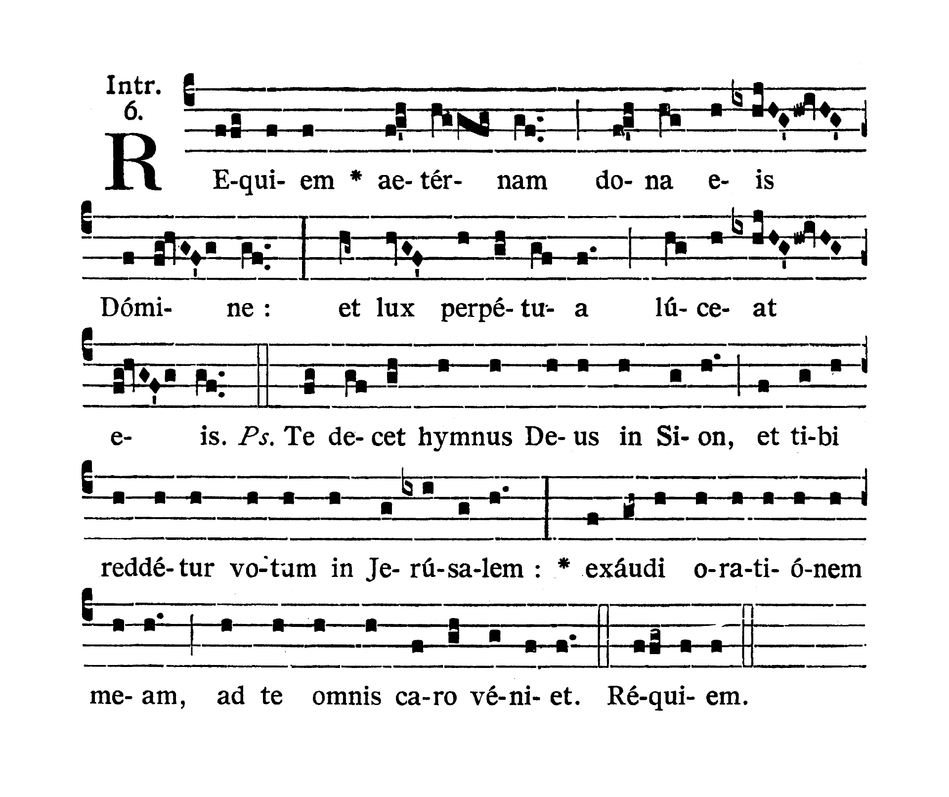 Missa pro defunctis - Introitus (Requiem aeternam)