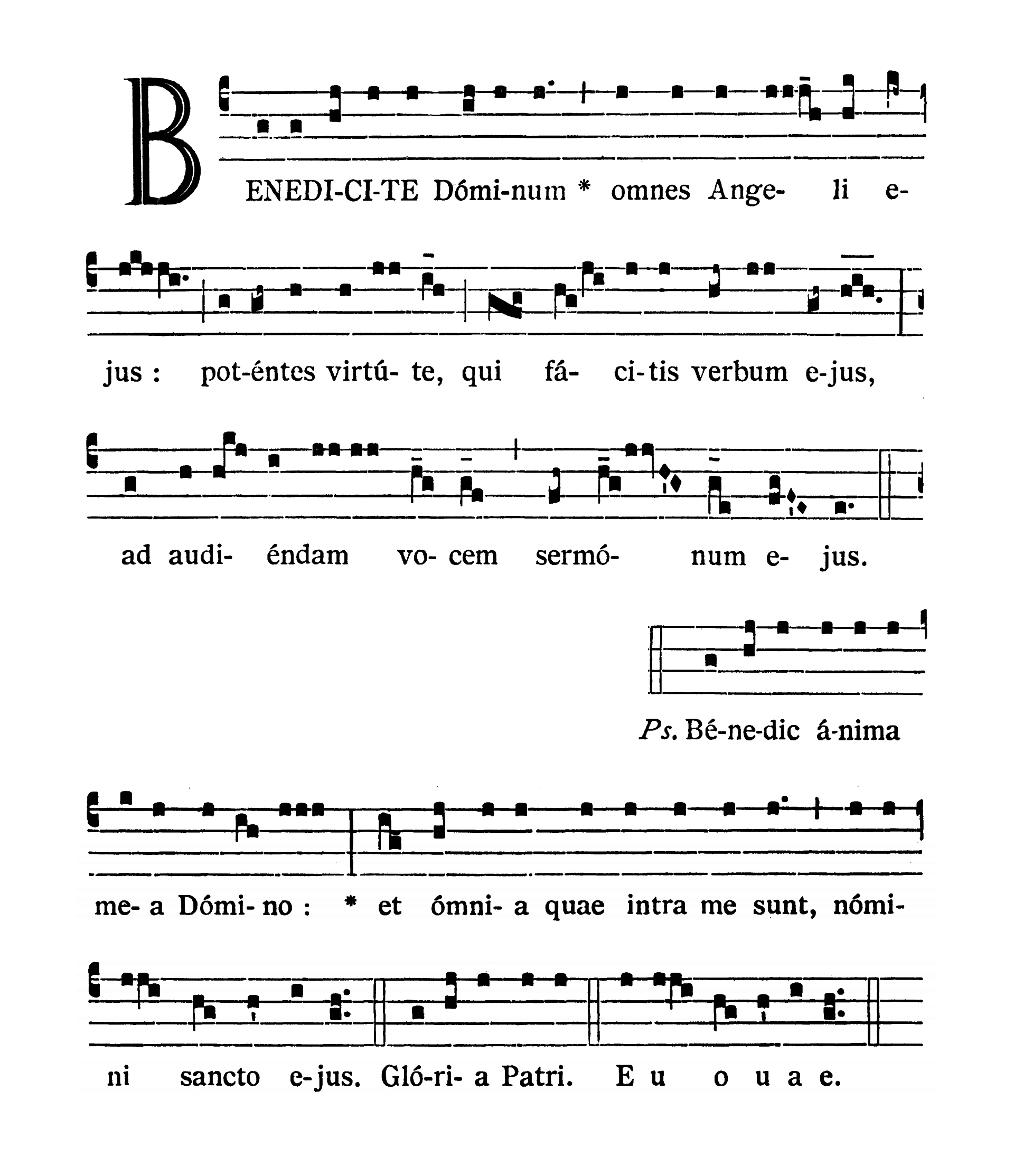In dedicatione Sancti Michaelis Archangelis - Introitus (Benedicite Dominum)