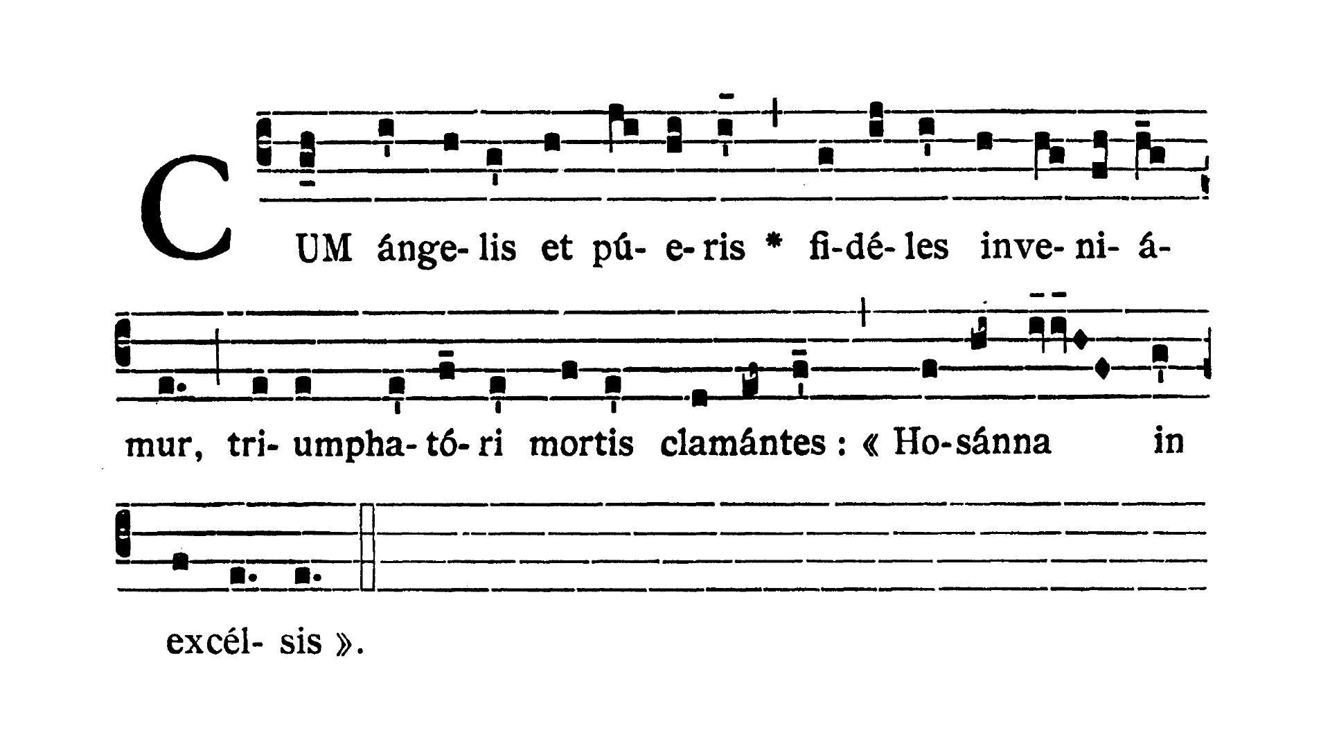 Dominica II in Passionis seu in Palmis - Antiphona (Cum angelis et pueris)