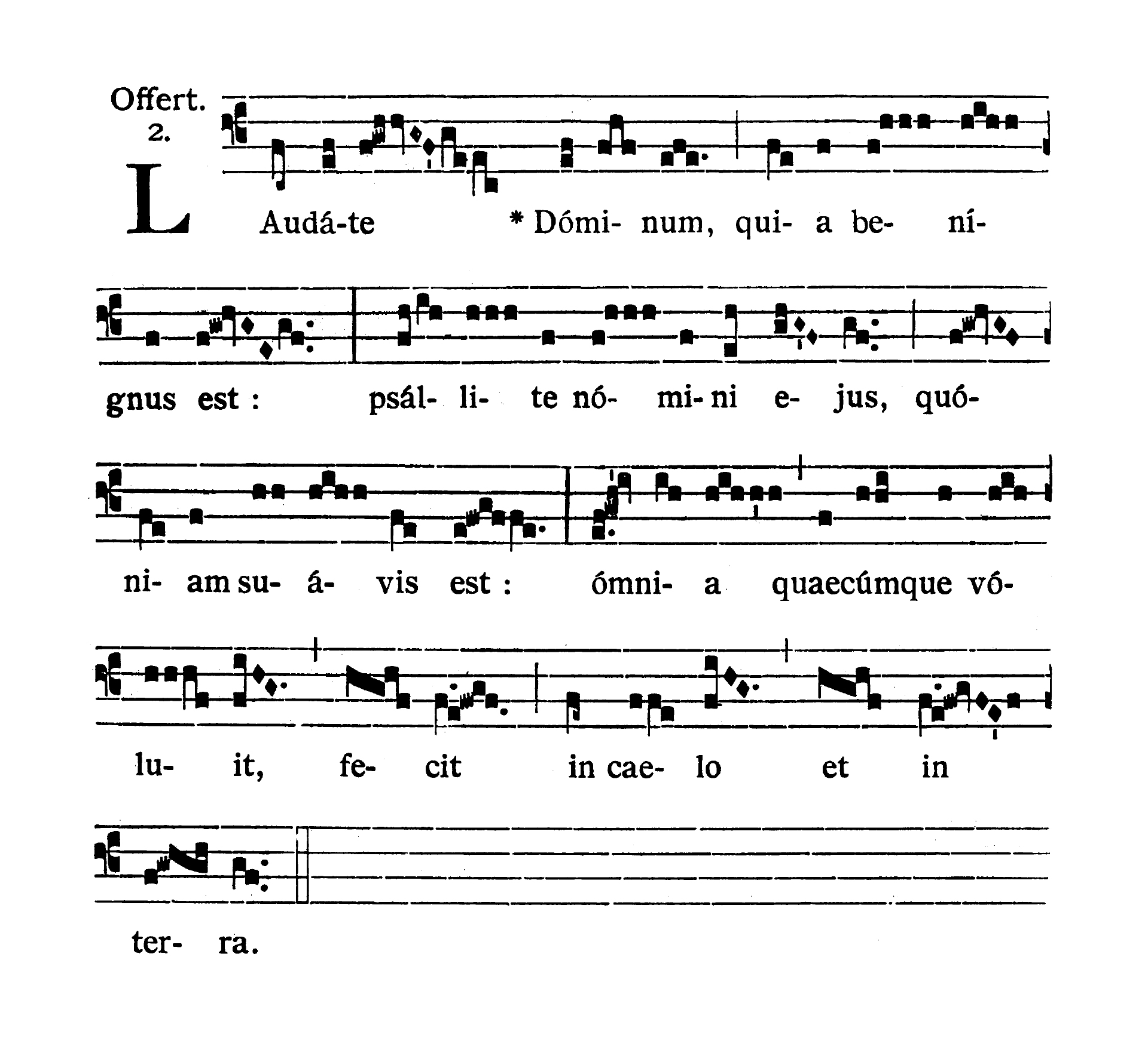 Sabbato post Dominicam IV Quadragesimae - Offertorium (Laudate Dominum)