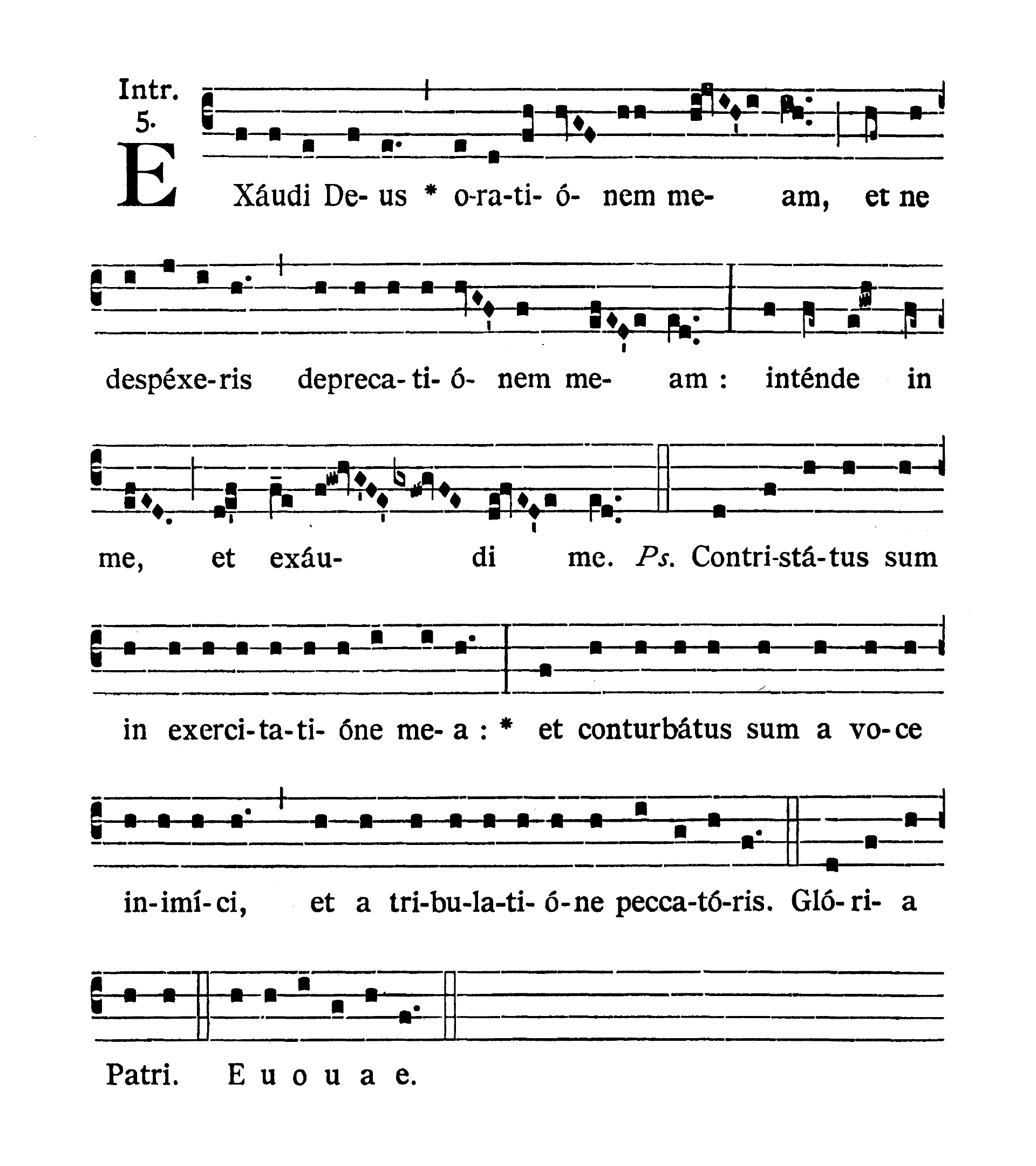 Feria III post Dominicam IV Quadragesimae (Tuesday after Fourth Sunday of Lent) - Introitus (Exaudi Deus)