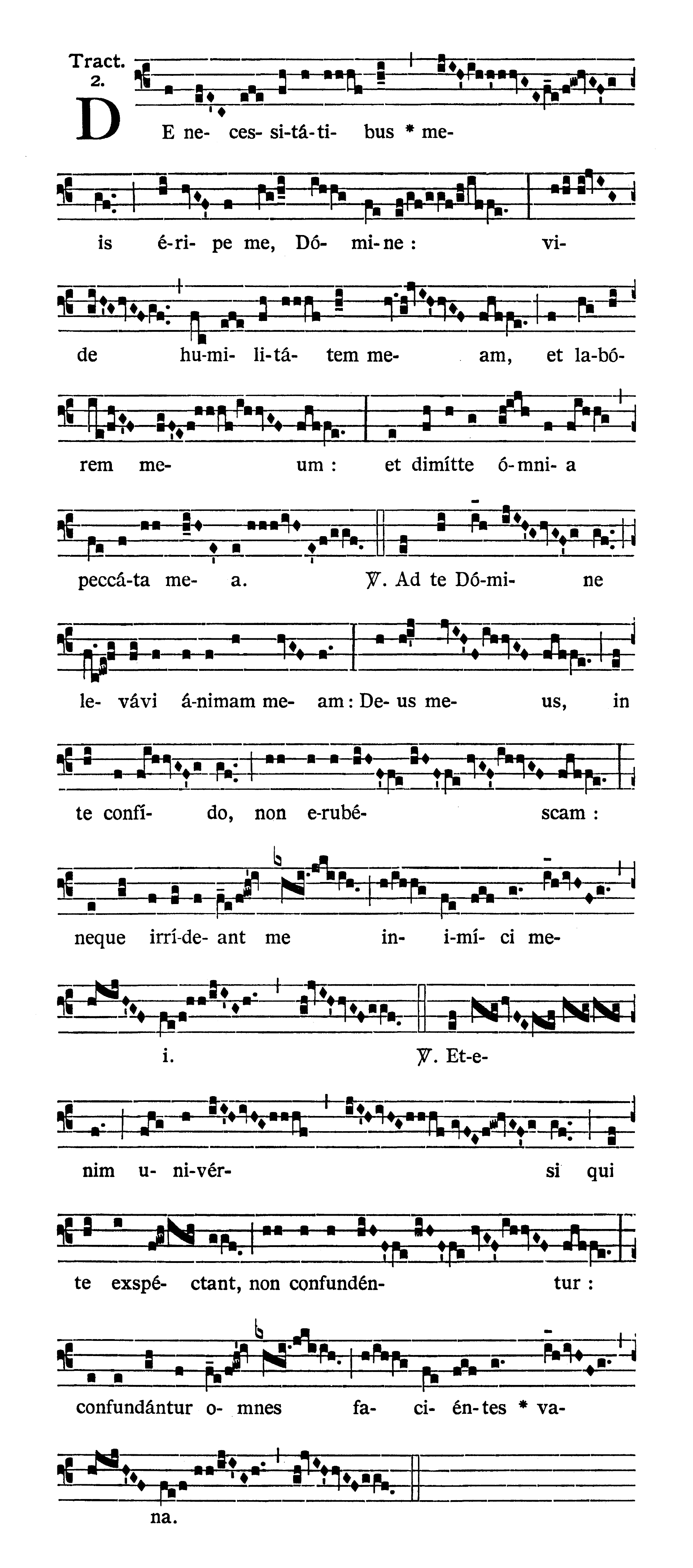 Feria IV Quatuor Temporum Quadragesimae (Ember Wednesday of Lent) - Tractus (De necessitatibus meis)