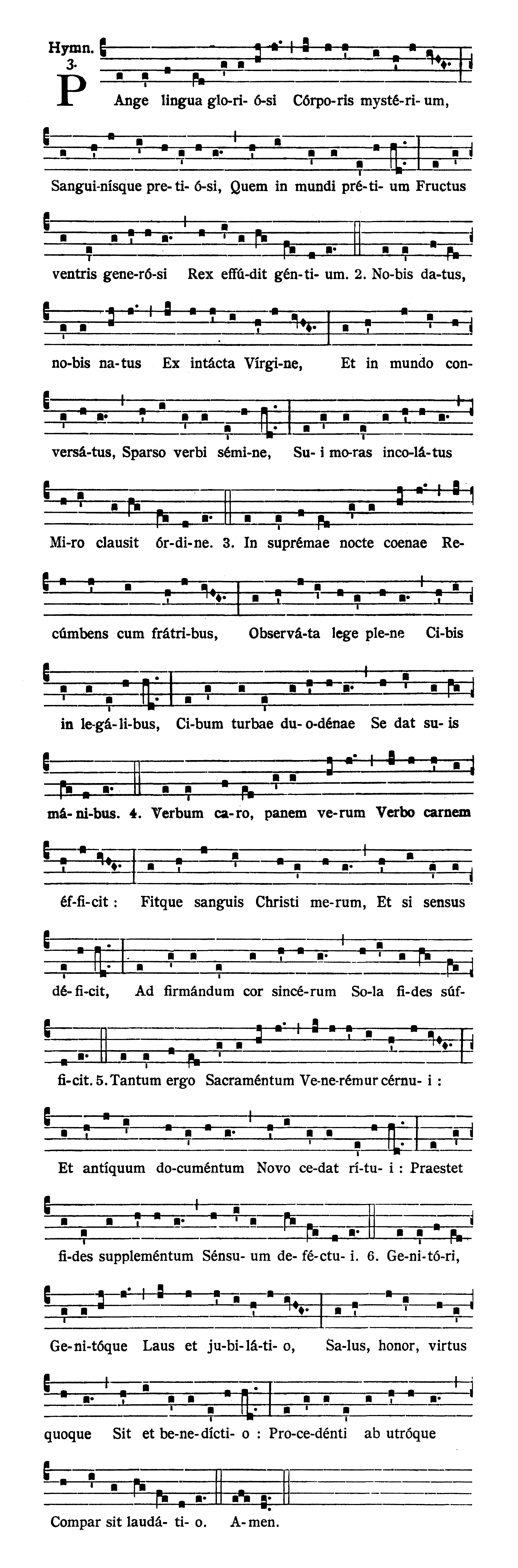 Feria V in Cena Domini - Ad translationem SS-mi Sacramenti - Hymnus (Pange lingua gloriosi)