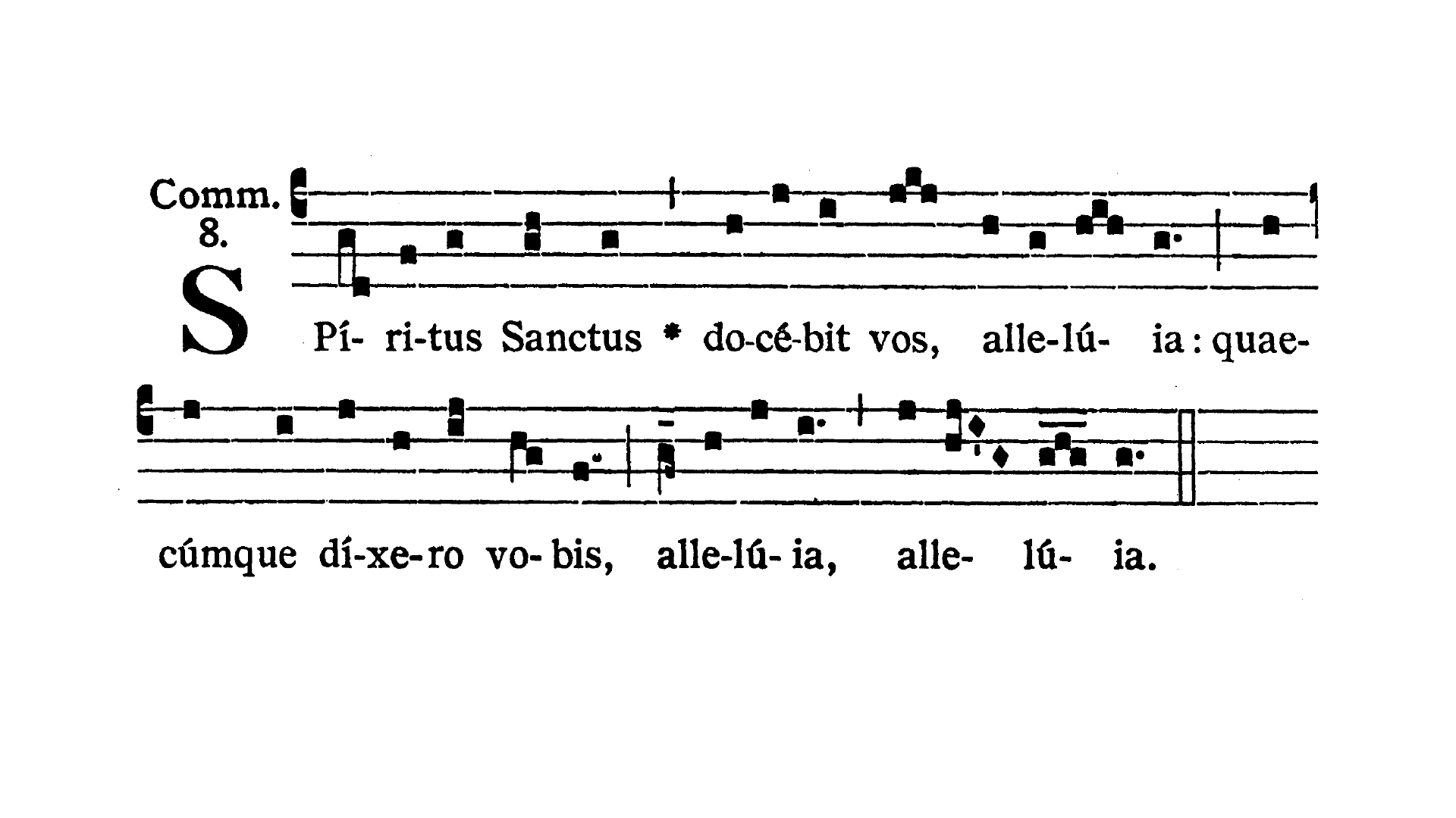 Feria secunda infra Octavam Pentecostes (Poniedziałek w oktawie Zesłania Ducha Świętego) - Communio (Spiritus Sanctus)