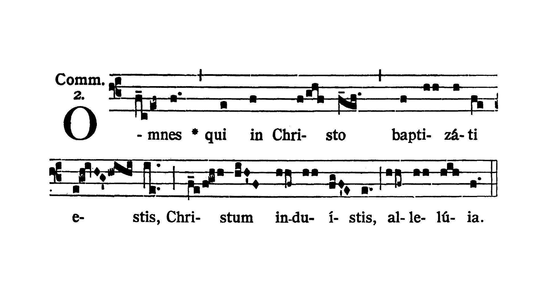 Sabbato in Albis (Biała sobota) - Communio (Omnes qui in Christo)