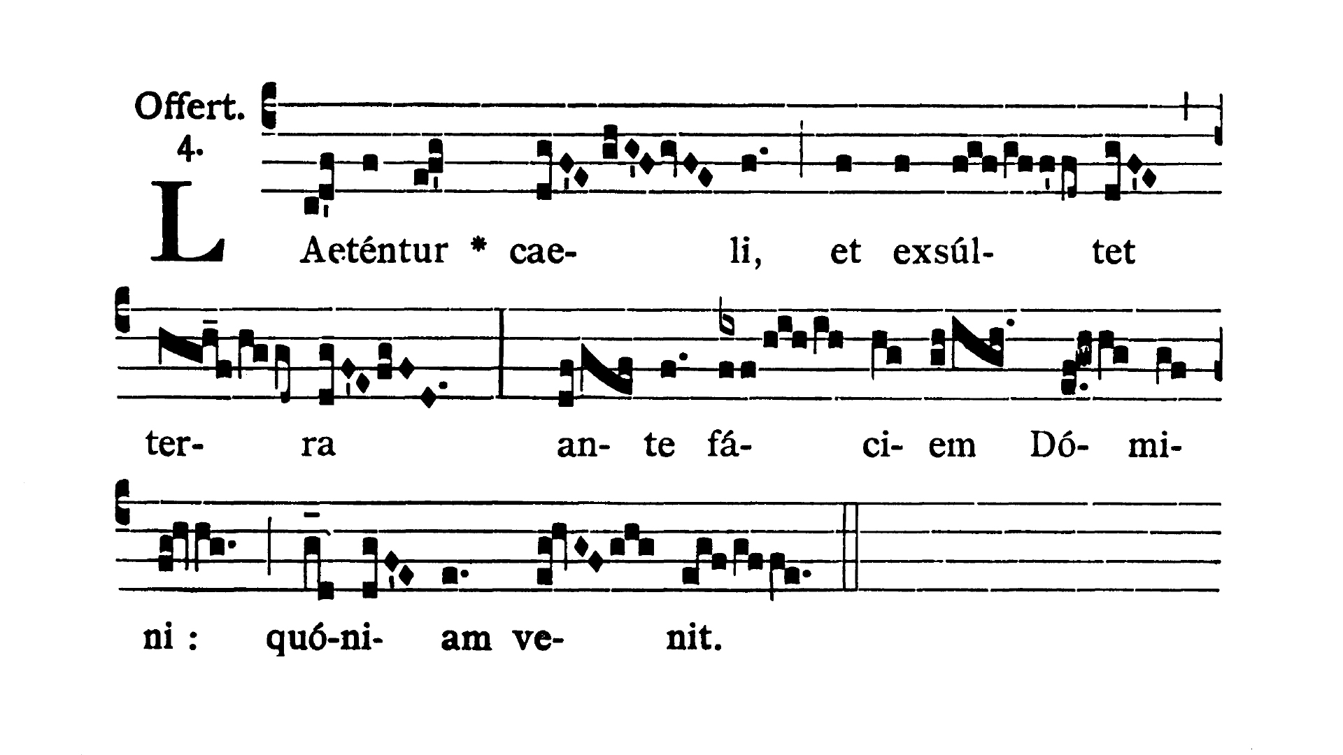 In Nativitate Domini ad primum Missam in nocte - Offertorium (Laetentur caeli)