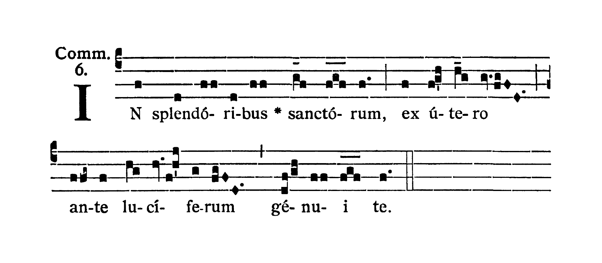 In Nativitate Domini ad primum Missam in nocte - Communio (In splendoribus sanctorum)