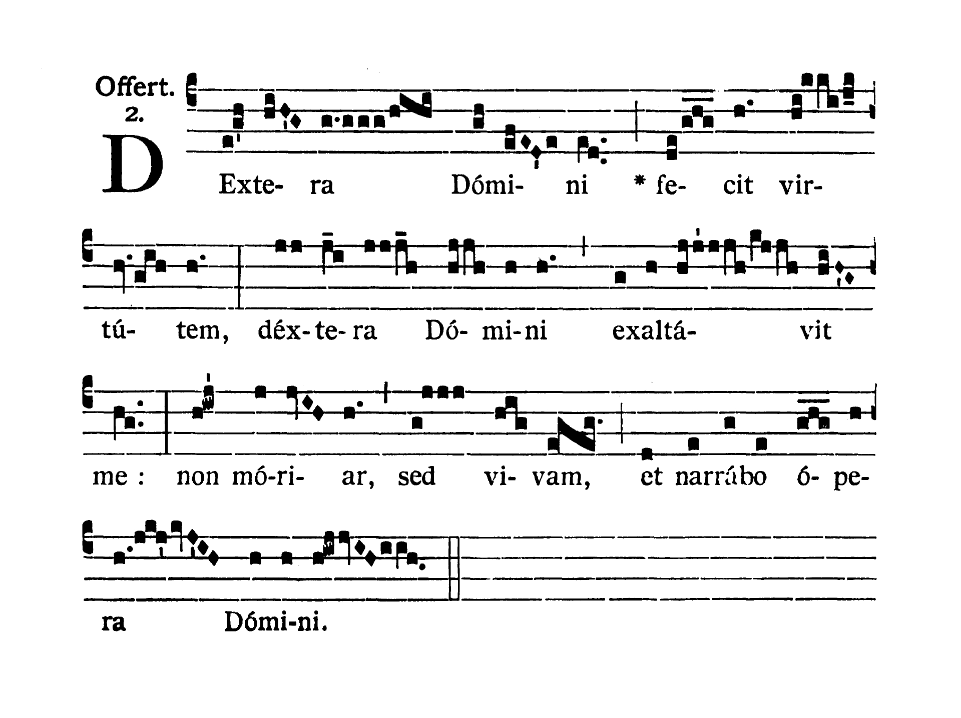 Dominica III post Epiphaniam - Offertorium (Dextera Domini)
