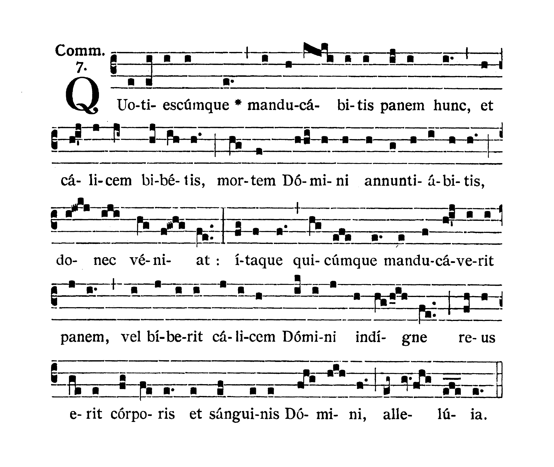 In Festo Sanctissimi Corporis Christi - Communio (Quotiescumque manducabitis)