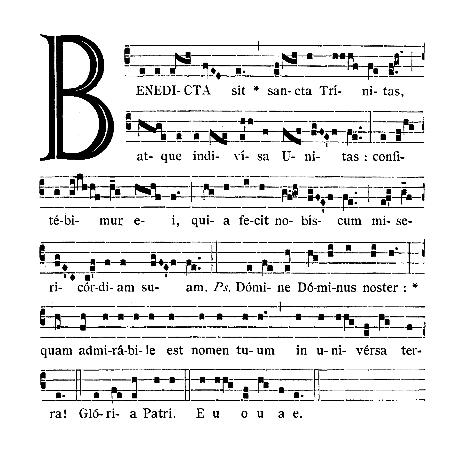 In festo Sanctissimi Trinitatis - Introitus (Benedicta sit)